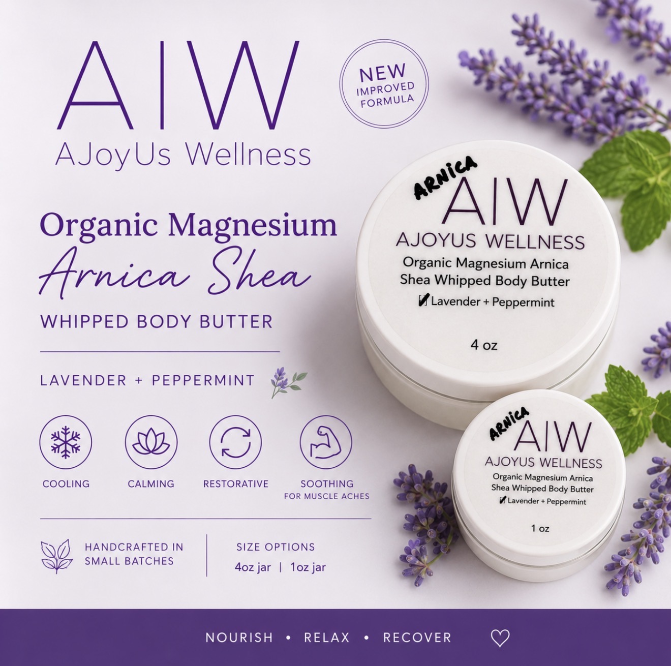Summer 2026– Introducing Our Enhanced Organic Whipped Magnesium Body Butter — Now with Arnica!